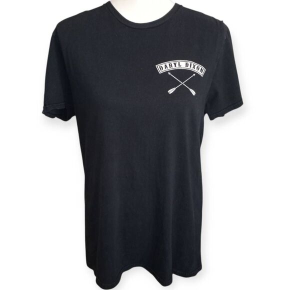 AMC THE WALKING DEAD DARYL DIXON BLACK T-SHIRT SZ.M EUC. - Picture 1 of 4